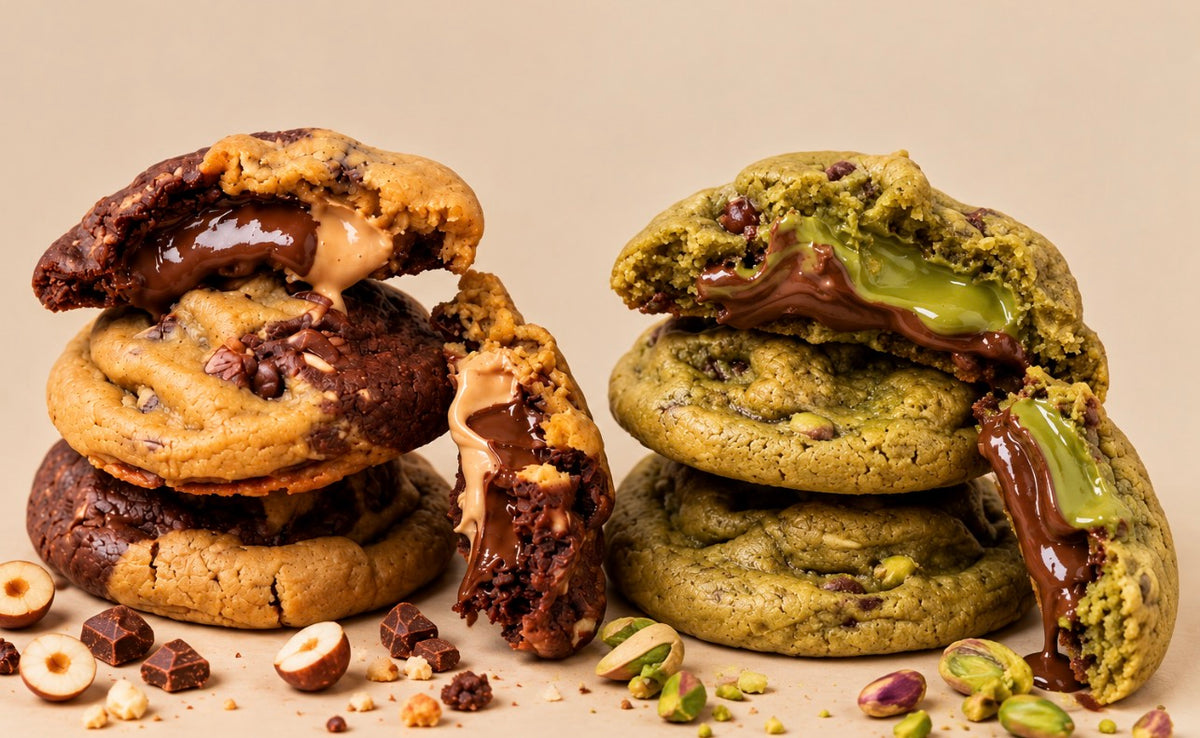 6 Duo Nuttellachio Cookies & 6 Marble Melt Cookies